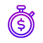 Money transfer speed icon
