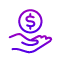 Money transfer fees icon